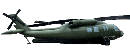 UH60 BlackHawk Helicopter 1:1 Military Inflatable Decoy